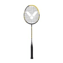 Victor Badminton racket Ultramate 9 (handle-heavy, stiff) black/yellow - strung -