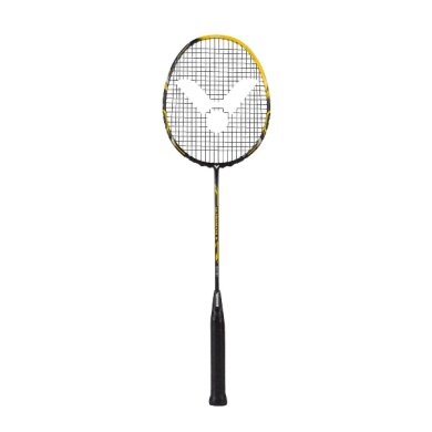 Victor Badminton racket Ultramate 9 (handle-heavy, stiff) black/yellow - strung -