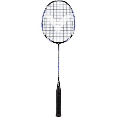 Victor Badminton racket V-4000 Wave Tech (88g/head heavy/medium) black/blue - strung -