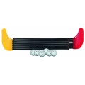 Victor VICFLOOR Floorball Racket Start Set 80 (12 Rackets, 6 Balls) - 12 Pieces (6x red, 6x yellow)