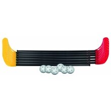 Victor VICFLOOR Floorball Racket Start Set 80 (12 Rackets, 6 Balls) - 12 Pieces (6x red, 6x yellow)