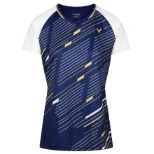 Victor Sport-Shirt T-44100 B (100% recycled Polyester) dark blue/white Women