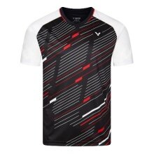 Victor Sport T-shirt T-43101 C (V-neck) black/white/red Boys