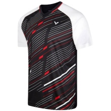 Victor Sport T-shirt T-43101 C (V-neck) black/white/red Boys