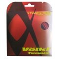 Stringing with tennis string Völkl Cyclone Tour (Durability+Spin) red