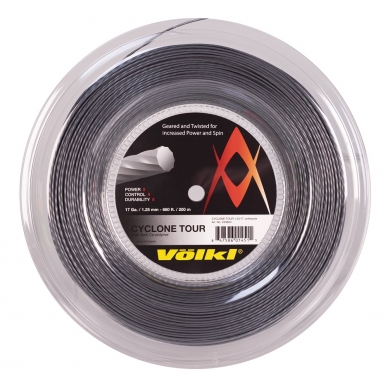 Völkl Tennis String Cyclone Tour (Durability+Spin) anthracite grey 200m roll