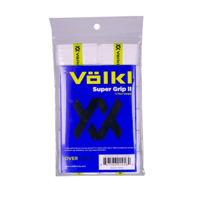 Völkl Overgrip Super Grip II (thin, grip) white 12-pack clip bag