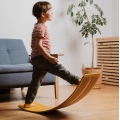 TicToys the.Board Balance Board made of beech wood veneer CORK yellow - 1 piece