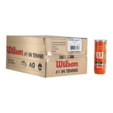 Wilson Tennis Balls Tour Clay Pack of 24x3 in a Box