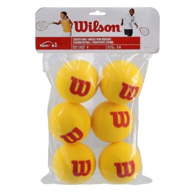 Wilson Stage 3 Starter Foam Foam Balls yellow 6-pack