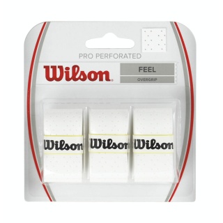 Wilson Overgrip Pro Perforated 0.55mm white pack of 3