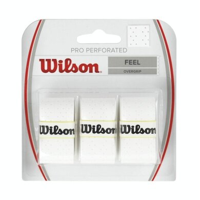 Wilson Overgrip Pro Perforated 0.55mm white pack of 3