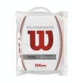 Wilson Overgrip Pro Perforated 0.55mm white 12-pack clip bag