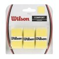 Wilson Overgrip Pro 0.6mm (Comfort/smooth/lightly adhesive) yellow pack of 3