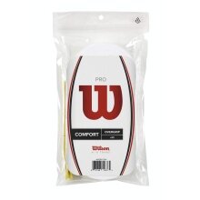 Wilson Overgrip Pro 0.6mm (Comfort/smooth/slightly tacky) white 30-pack clip bag