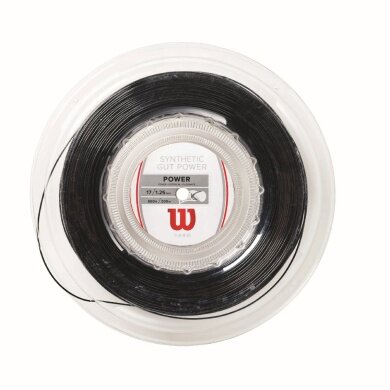 Wilson Tennis String Synthetic Gut Power 1.30 (Allround+Power) black 200m roll