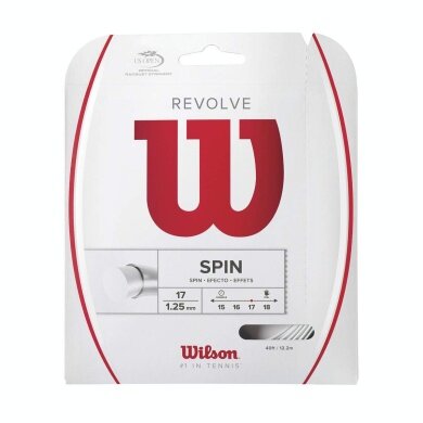 Stringing with Tennis String Wilson Revolve (Spin+Durability) white