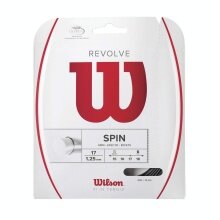 Stringing with Tennis String Wilson Revolve (Spin+Durability) black