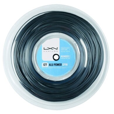 Luxilon Tennis String Alu Power Spin 1.27 (Durability+Spin) silver 220m Roll