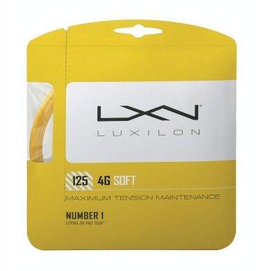 Luxilon Tennis String 4G Soft 1.25 (Durability+Touch) Yellow 12m Set