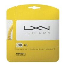 Stringing with tennis string Luxilon 4G (Durability+Power) yellow