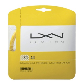 Stringing with tennis string Luxilon 4G (Durability+Power) yellow