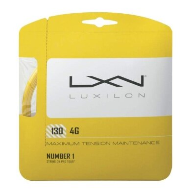 Stringing with tennis string Luxilon 4G (Durability+Power) yellow