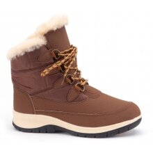 Warmbat Winter Shoes Abbott - Leather, Sheepskin Lining, Water-Resistant - Cognac Brown Women