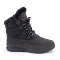 Warmbat Winter Shoes Abbott - Leather, Sheepskin Lining, Water Repellent - Black Women