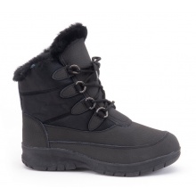 Warmbat Winter Shoes Abbott - Leather, Sheepskin Lining, Water Repellent - Black Women