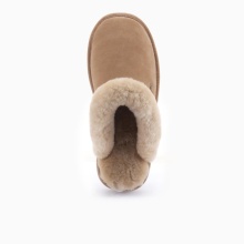 Warmbat Slippers Slipper Alice Suede with Merino Sheepskin cognac brown Women