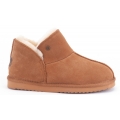 Warmbat Slippers Willow Suede with Merino Sheepskin cognac brown Women