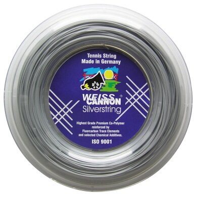 WeissCannon Tennis String Silverstring (Durability+Power) silver 200m roll