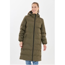 Whistler Winter Padded Coat Abella Long (Hood, Warm, Breathable) Dark Green Women