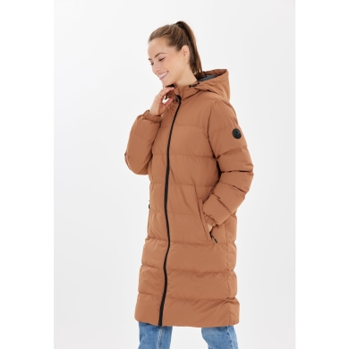 Whistler Winter Padded Coat Abella Long (Hood, warm, breathable) cognac brown Women