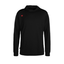 Wilson Sports Long Sleeve Shirt Fundamentals Hooded with Hood Black Men's