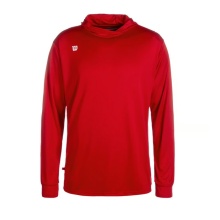 Wilson Sports Long Sleeve Shirt Fundamentals Hooded Red Men's