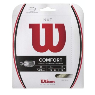 Stringing with tennis string Wilson NXT (Arm protection+Touch) natural