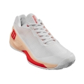 Wilson Tennis Shoes Rush Pro 4.0 Clay/Sand Court 2024 White/Peach Ladies