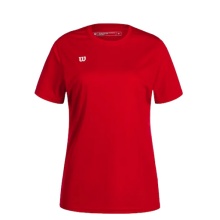 Wilson Sports Shirt Fundamentals Shooting (100% Polyester) Short Sleeve Red Ladies