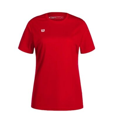 Wilson Sports Shirt Fundamentals Shooting (100% Polyester) Short Sleeve Red Ladies