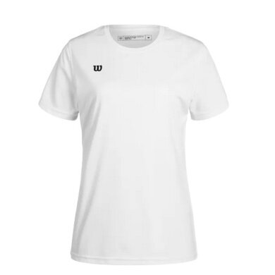 Wilson Sports Shirt Fundamentals Shooting (100% Polyester) Short Sleeve White Ladies