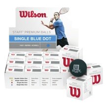 Wilson Squashball Staff (blue dot, speed fast) black - 1 Ball