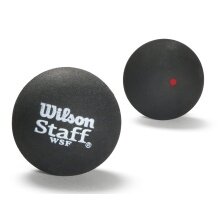 Wilson Squashball Staff (red dot, medium speed) black - <b>12 balls in a box</b>