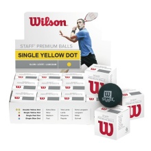 Wilson Squashball Staff (1 yellow dot, slow speed) black - 1 Ball