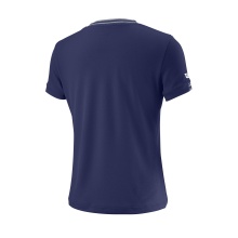 Wilson Tennis Shirt Team V-Neck #18 dark blue girls