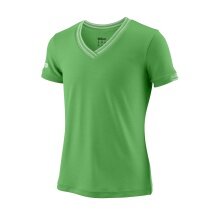 Wilson Tennis Shirt Team V-Neck #18 green Girls