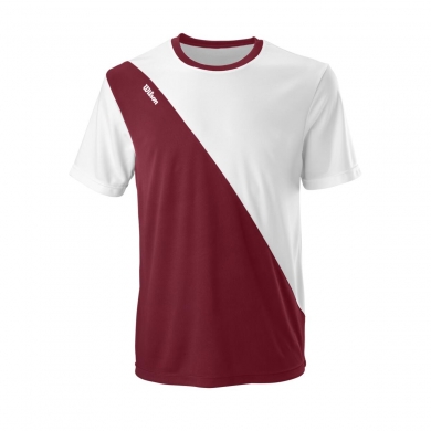 Wilson Tennis Tshirt Team II Crew burgundy/white Men