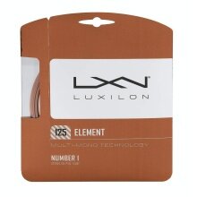 Stringing with tennis string Luxilon Element (Durability+Touch) bronze