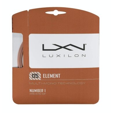 Stringing with tennis string Luxilon Element (Durability+Touch) bronze